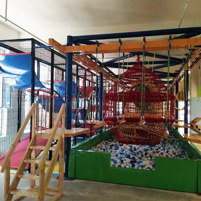 小勇士儿童攀爬架 室内拓展游乐设备 商场幼儿园绳网探险娱乐设施